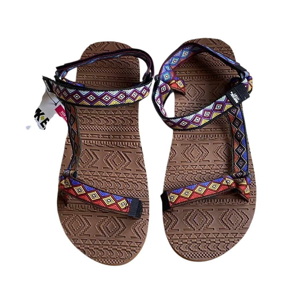 Muk Luks Luk Ees Women's Sport Sandal Multicolor Southwest Size 10 NWT